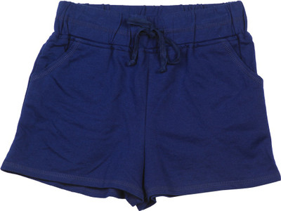 

Chemistry Girl Short For Girls Casual Solid Cotton(Dark Blue