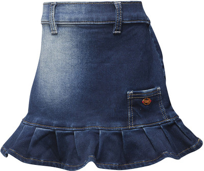 

Western Basics Short For Girls Casual Solid Cotton(Blue, Pack of 1, Mid blue