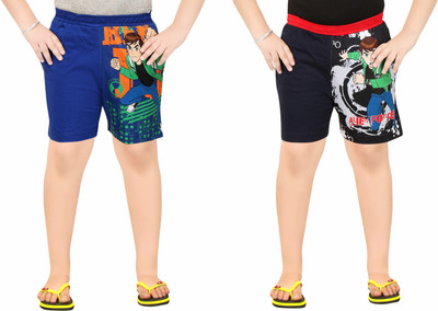 

Red Ring Short For Boys Casual Printed Cotton(Multicolor, Pack of 2