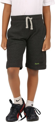 

Parrot Crow Short For Boys Casual Solid Cotton(Grey, Pack of 1, Charcoal