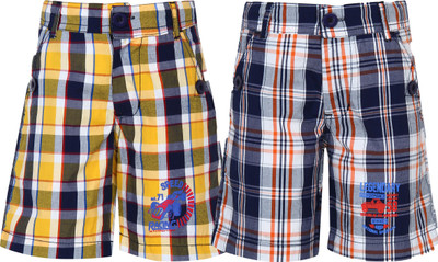 

Joven Short For Boys Casual Checkered Cotton(Multicolor, Pack of 2, Multi colour