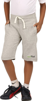 

Parrot Crow Short For Boys Casual Solid Cotton(Grey, Pack of 1