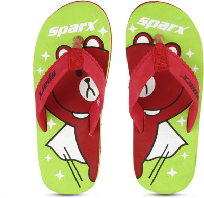 

Sparx Boys & Girls Slipper Flip Flop, Red green