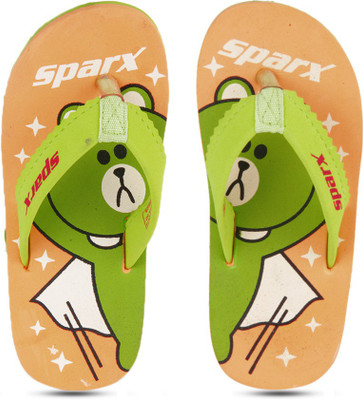 

Sparx Boys & Girls Slipper Flip Flop, Green orange