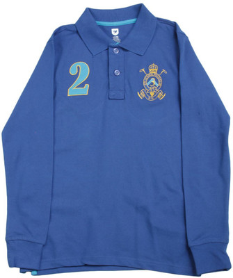 

612 League Boys Solid Cotton T Shirt(Blue, Pack of 1, Royal