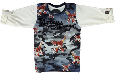 

Pogo Boys Military Camouflage Hoisery, Cotton T Shirt(Blue, Pack of 1
