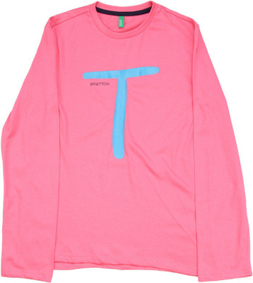 

United Colors of Benetton Boys Printed Cotton T Shirt(Pink, Pack of 1, K27