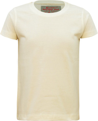 

Kothari Boys Solid Cotton T Shirt(White, Pack of 1, Offwhite