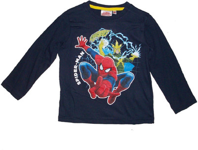 

Marvel Boys & Girls Printed Cotton T Shirt(Dark Blue, Pack of 1, Navy blue