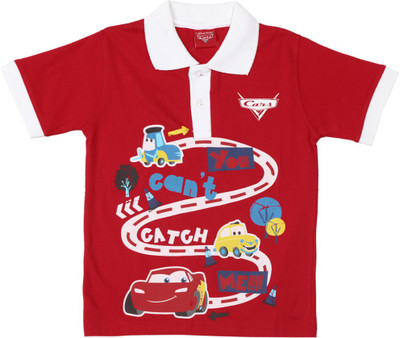 

Disney Cars Boys Printed T Shirt(Red, Pack of 1