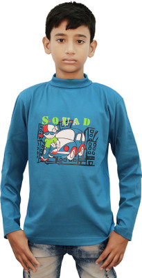 

Kothari Boys Printed Cotton T Shirt(Light Blue, Pack of 1, Royal