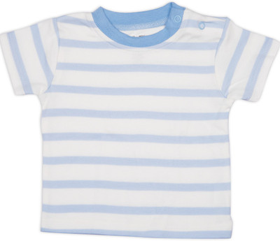 

FS Mini Klub Boys Striped Cotton T Shirt(White, Pack of 1, White striper