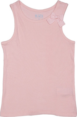 

The Children's Place Girls Woven Cotton T Shirt(Pink, Pack of 1, 1116