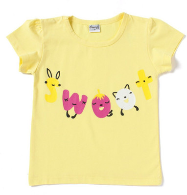 

Camey Girls Printed T Shirt(Yellow