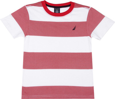 Nautica Boys Striped T Shirt(Multicolor, Pack of 1, 612