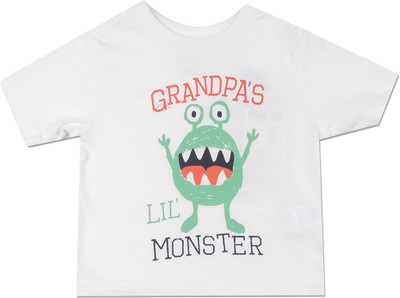 

The Children's Place Boys Printed Cotton T Shirt(White, Pack of 1, 10