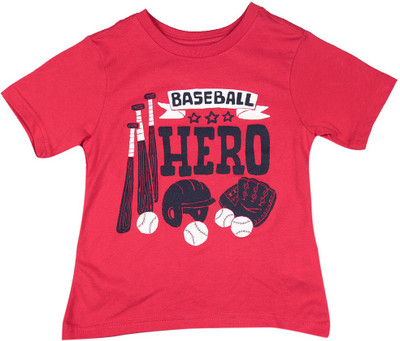 

The Children's Place Boys Printed Cotton T Shirt(Red, Pack of 1, 1117