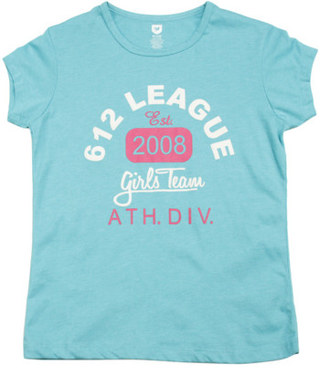 

612 League Boys Printed Cotton T Shirt(Blue, Pack of 1, Aqua