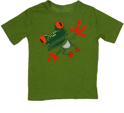 

Indirang Boys & Girls Printed Cotton T Shirt(Green, Pack of 1
