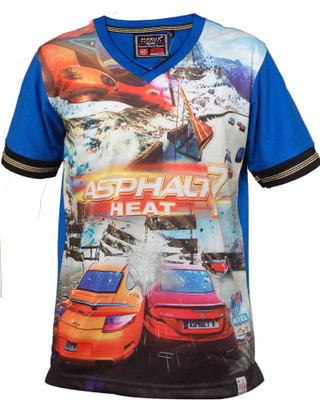 

Mayur Original Boys Graphic Print Cotton Polyester Blend T Shirt(Blue, Pack of 1