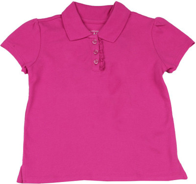 

The Children's Place Girls Solid Cotton T Shirt(Pink, Pack of 1, 936