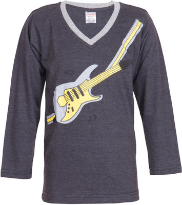 

Ultra Fit Boys Printed Cotton T Shirt(Grey, Pack of 1)