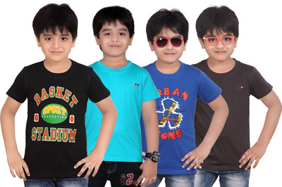 

Dongli Boys Solid T Shirt(Multicolor, Pack of 4)