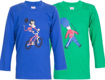 

Ultra Fit Boys Printed Cotton T Shirt(Multicolor, Pack of 2), Blue;green