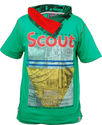 

Mayur Original Boys Printed Cotton T Shirt(Blue, Pack of 1, Green
