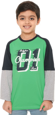 

Body Glove Boy's Printed Cotton T Shirt(Green, Pack of 1