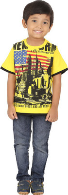

Last Bench Boys Printed Cotton T Shirt(Yellow, Pack of 1