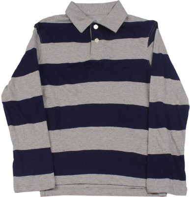 

The Children's Place Boys Striped Cotton T Shirt(Grey, Pack of 1, He