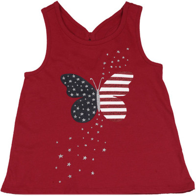 

The Children's Place Girls Printed Cotton T Shirt(Red, Pack of 1, 1027