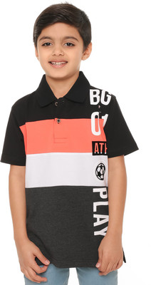 

Body Glove Boy's Printed Cotton T Shirt(Black, Pack of 1