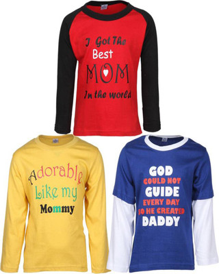

Gkidz Boys Printed Cotton T Shirt(Multicolor, Pack of 3