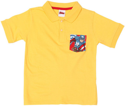 

Avengers Boys Solid Cotton T Shirt(Yellow, Pack of 1, Golden yellow