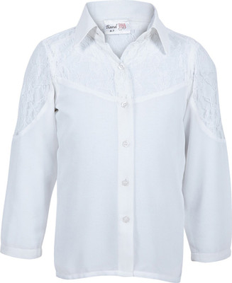 

Band Box Girls Casual Polyester Top(White, Pack of 1, Multi
