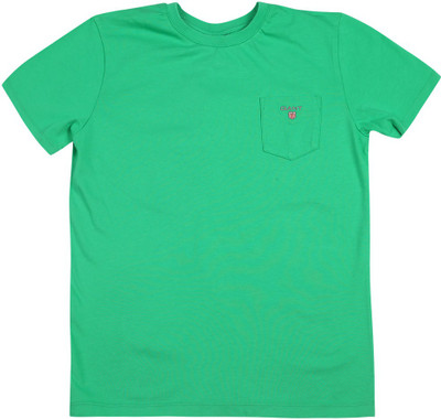 

Gant Boys Solid Cotton T Shirt(Green, Pack of 1, 324