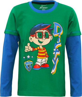 

Kothari Boys Printed Cotton T Shirt(Green, Pack of 1, Cgreen