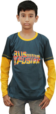 

Kothari Boys Printed Cotton T Shirt(Green, Pack of 1