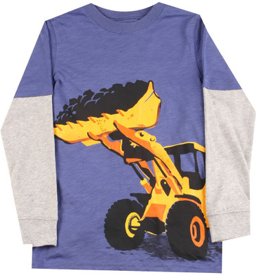 

Carter's Boys Printed Cotton Modal Blend T Shirt(Blue, Pack of 1, Ivory (153)