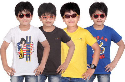 

Dongli Boys Solid T Shirt(Multicolor, Pack of 4)