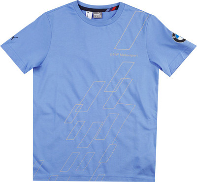 

Puma Boys Printed Cotton T Shirt(Light Blue, Pack of 1