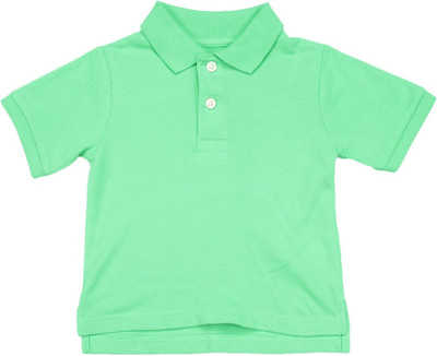 

The Children's Place Boys Solid Cotton T Shirt(Green, Pack of 1, 1112