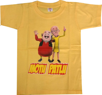 

Fashionitz Boys Printed Cotton T Shirt(Yellow, Pack of 1