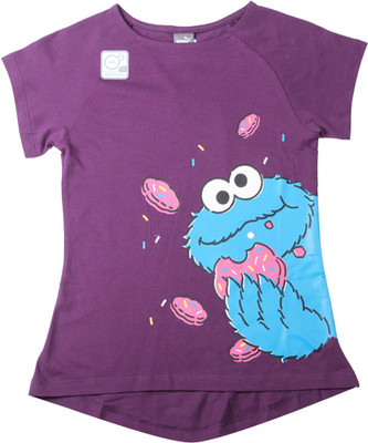 

Puma Girls Printed Cotton T Shirt(Purple, Pack of 1, Imperial purple