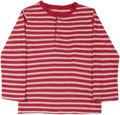 

The Children's Place Boys Striped Cotton T Shirt(Red, Pack of 1, 6b