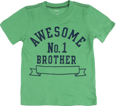 

Carter's Boys Printed Cotton T Shirt(Green, Pack of 1, Green (300)