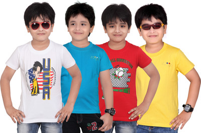 

Dongli Boys Solid T Shirt(Multicolor, Pack of 4)