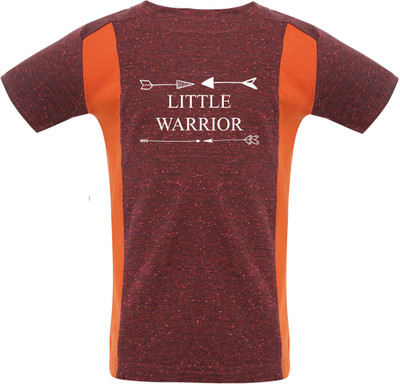 Insta Fab Boys Printed Cotton T Shirt(Maroon, Pack of 1